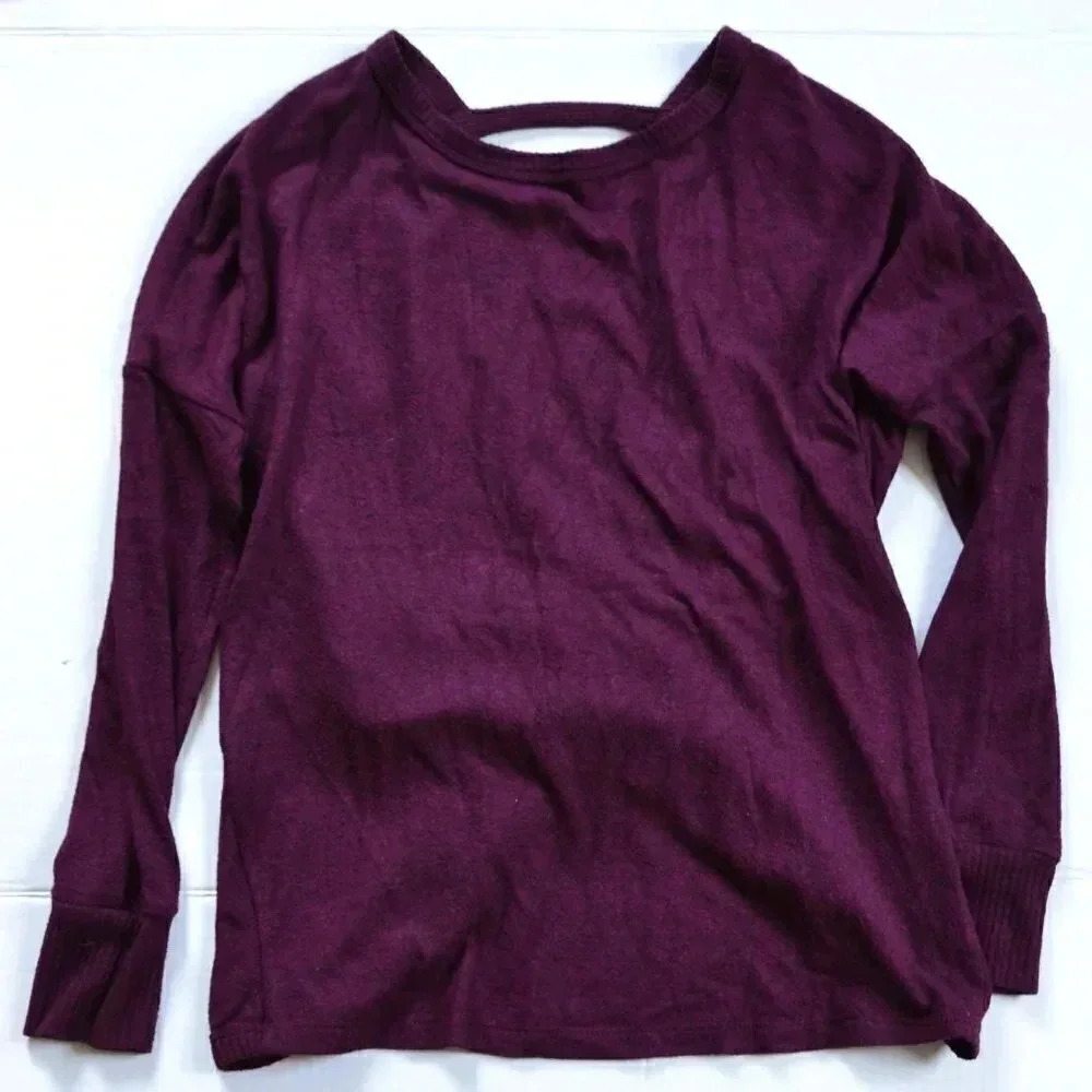 Promesa  Purple Cross Back Long Sleeved Shirt